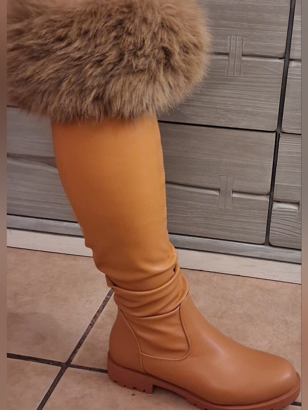 Cape Robbin Tall Chestnut Over-the-Knee Boot